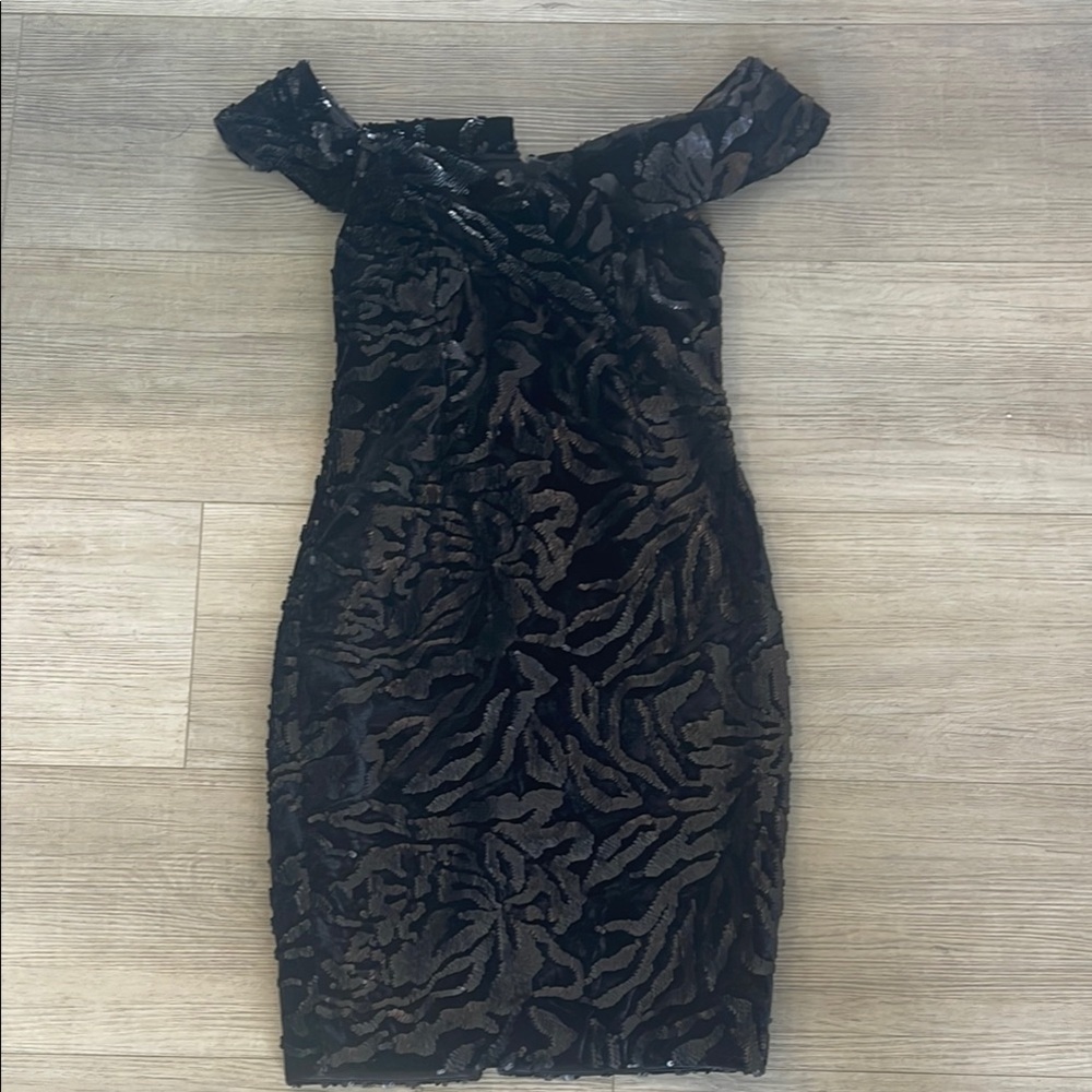 Elegant Black Sequin Dress